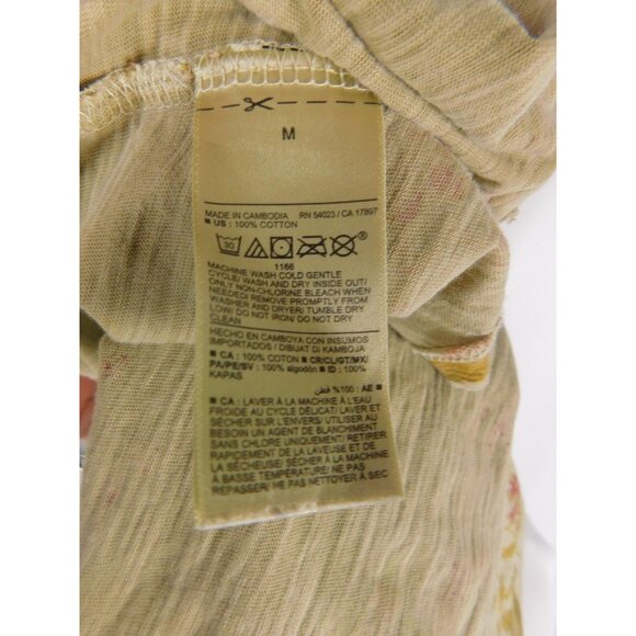 Old Navy Green Floral Scoop Neck Everywear Tee Boho Witch M - Picture 12 of 12